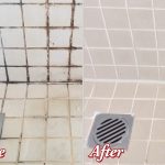 Shower Grout - Before & After