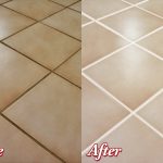 Tile Grout Before and After