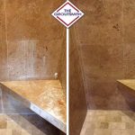 Brown Shower - Grout Before & After